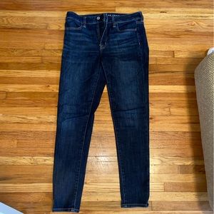Dark wash skinny jeans